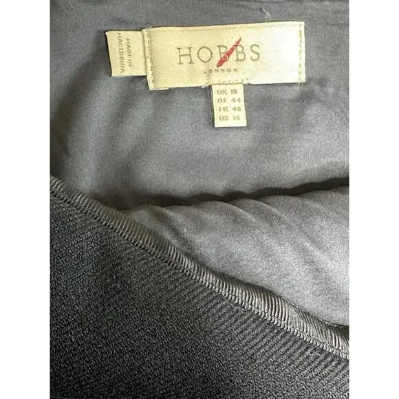 HOBBS London 14 Simone Skirt Faux Wrap Colorblock Lined Side Button Blue NWOT - Picture 5 of 7